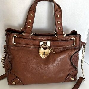 ❤️ Vintage Juicy Couture Genuine Leather Satchel with Adjustable Crossbody Strap